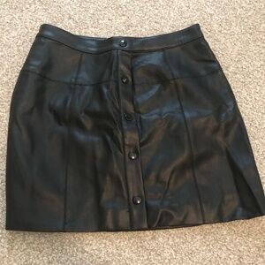 Faux leather skirt